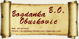 Bogdanka Obušković vizit kartica